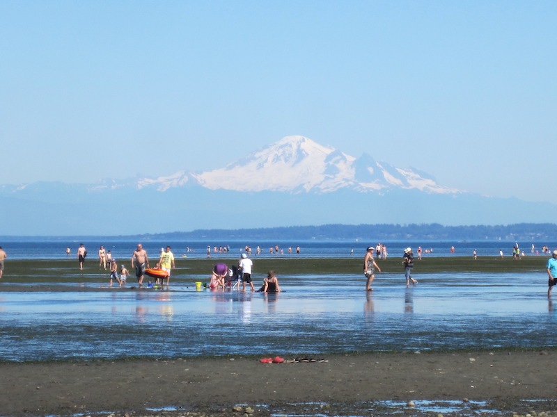 Tsawwassen. Boundary Bay. Mount Baker. Washington State