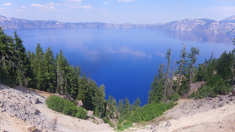 Crater Lake, Oregon - Цвет воды Кратерного озера, Орегон